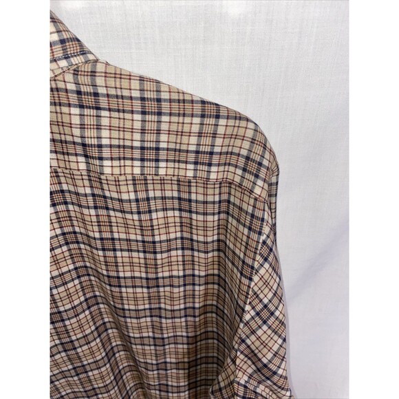 Wedgefield Dress Shirt Mens size Medium Brown Striped Button Up Long Sleeve - Picture 10 of 12